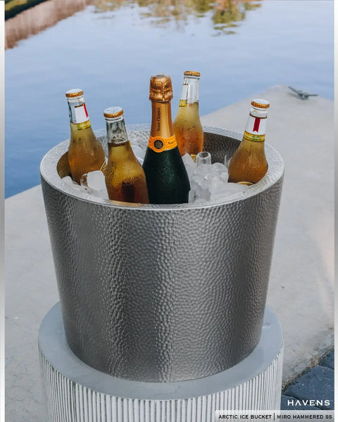 Arctic Stainless Steel Ice Bucket – Custom Beverage Cooler | Made in USA Havens | Luxury Metals  Drinkware > Stainless