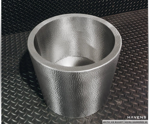 Arctic Stainless Steel Ice Bucket – Custom Beverage Cooler | Made in USA Havens | Luxury Metals  Drinkware > Stainless