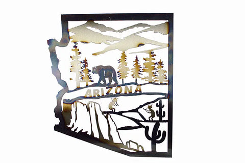Arizona Metal Wall Art – Custom Desert Wildlife Decor | Made in USA Knights Home Decor  item