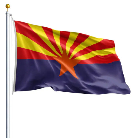 Arizona State Flag – Durable Outdoor Nylon with UV-Resistant SolarGuard Dyes | Made in USA Freedom Flag and Pole 
