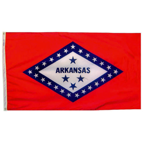 Arkansas State Flag 3x5 Ft – Durable Outdoor Nylon Fabric with UV-Resistant SolarGuard Dyes | Made in USA Freedom Flag and Pole 