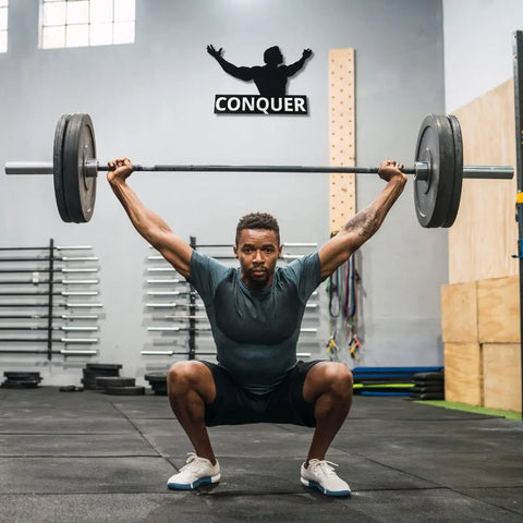 Arnold Conquer Motivational Gym Sign 10 Inch Wide | Made In USA Chatelet Manufacturing 