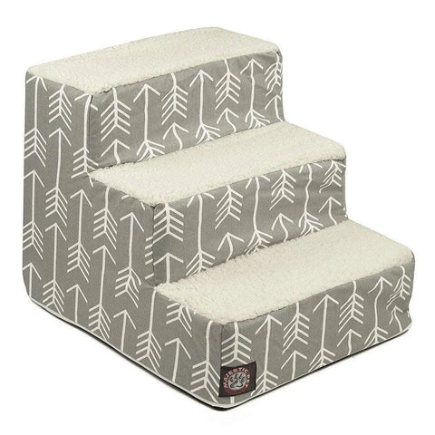 Arrow 3-Step Heavy Duty Pet Stairs – Durable Corrugated Material | Made in USA Majestic Pet