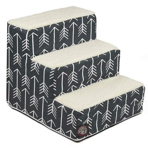 Arrow 3-Step Heavy Duty Pet Stairs – Durable Corrugated Material | Made in USA Majestic Pet