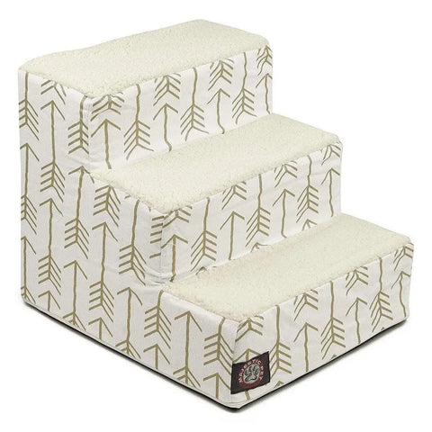 Arrow 3-Step Heavy Duty Pet Stairs – Durable Corrugated Material | Made in USA Majestic Pet