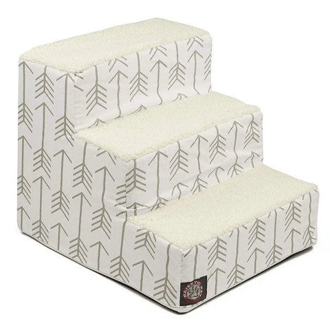 Arrow 3-Step Plush Pet Stairs – Soft Mobility Aid for Senior Dogs and Cats | Made in USA Majestic Pet