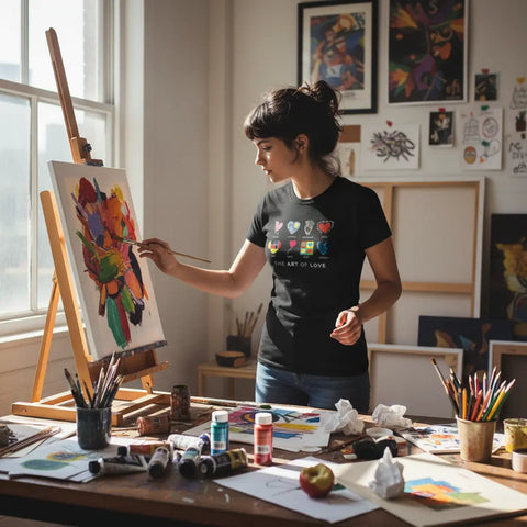 Art of Love Graphic Tee – Premium Soft Cotton Casual Shirt by Whitney Howard Designs | Made in USA Whitney Howard Designs  T-Shirts