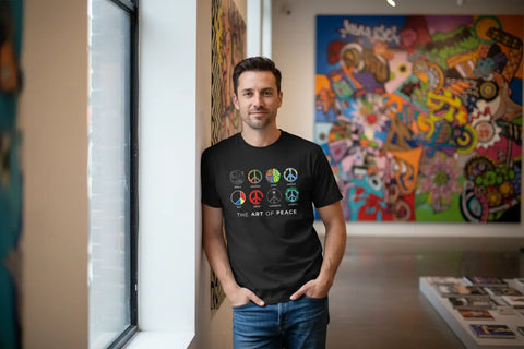 Art of Peace Graphic T-Shirt – Unique Peace Symbol Design – Whitney Howard Collection | Made in USA Whitney Howard Designs  T-Shirts
