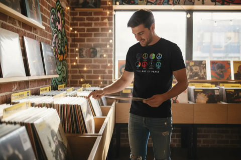 Art of Peace Graphic T-Shirt – Unique Peace Symbol Design – Whitney Howard Collection | Made in USA Whitney Howard Designs  T-Shirts