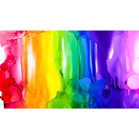 Vibrant abstract watercolor blends from red through purple with fluid shapes and textured details—ideal inspiration for resin artists or fans of ArtResin Alcohol Ink by ArtResin.