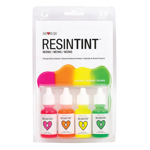 Neon Resin Pigment Set – 4 Electric Colors for Epoxy Art | Made in USA by ResinTint ArtResin  ResinTint