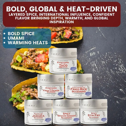 Artisan 20-Piece Seasoning and Sea Salt Tin Set – Small Batch Gourmet Spice Collection | Made in USA Gustus Vitae  Collections & Gift Sets