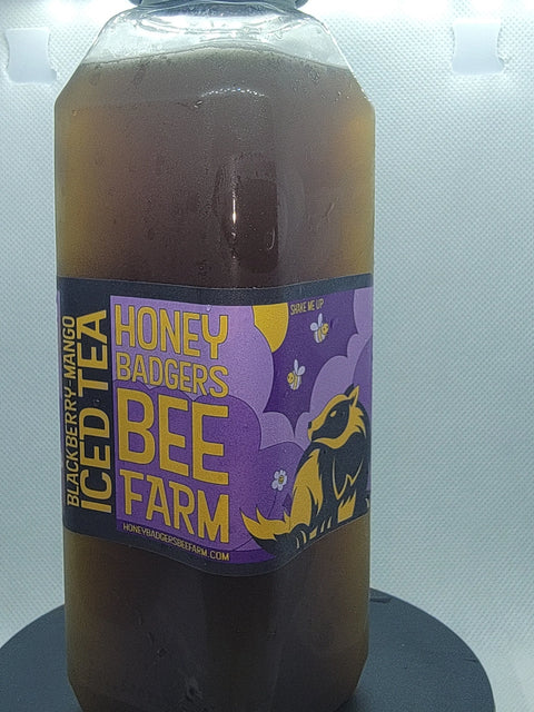 Artisan Cold Honey Tea Six Pack – Natural Flavored Iced Teas 80 Calorie – Made in USA Brooksville Florida Honey Badgers Bee Farm 