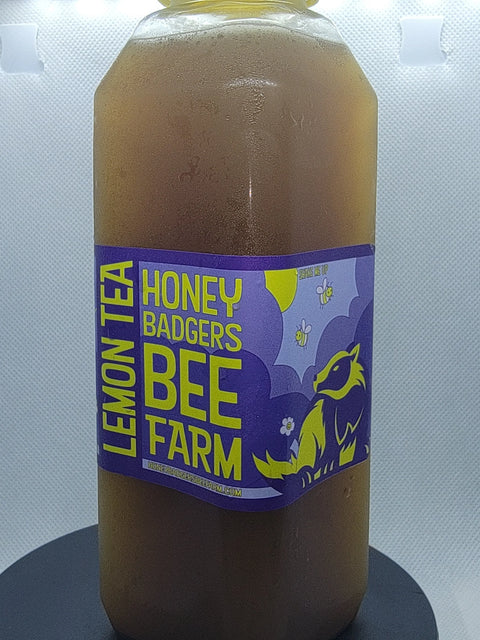 Artisan Cold Honey Tea Six Pack – Natural Flavored Iced Teas 80 Calorie – Made in USA Brooksville Florida Honey Badgers Bee Farm 