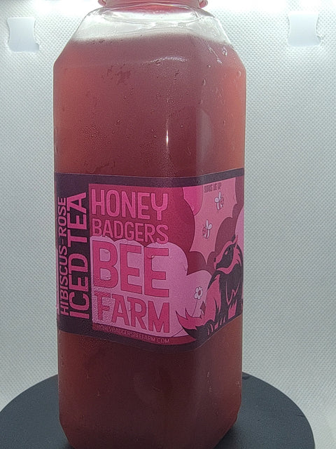 Artisan Cold Honey Tea Six Pack – Natural Flavored Iced Teas 80 Calorie – Made in USA Brooksville Florida Honey Badgers Bee Farm 