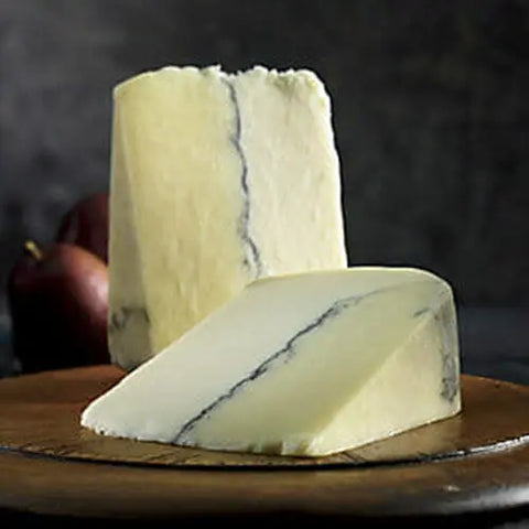 Artisan Mobay Cheese Wedge – Sheep and Goat Milk Blend with Grape Vine Vein | Handcrafted in USA Keystone Cheese  Cheese