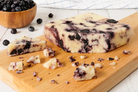 Artisanal Blueberry Cheddar Cheese Block 6-11oz – Creamy Dairy Blend – Made in USA | Keystone Farms Wisconsin Keystone Cheese  Cheese
