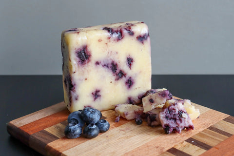Artisanal Blueberry Cheddar Cheese Block 6-11oz – Creamy Dairy Blend – Made in USA | Keystone Farms Wisconsin Keystone Cheese  Cheese