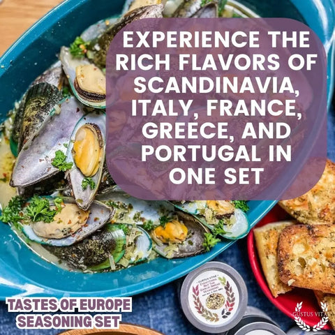 Artisanal European Spice Blend Set – Six Pack Gourmet Seasonings | Made in USA Gustus Vitae  Collections & Gift Sets