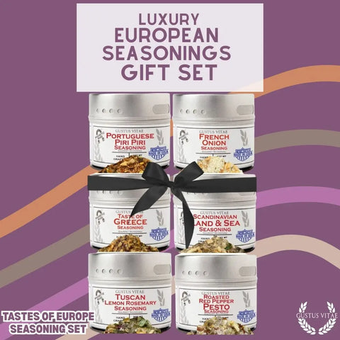 Artisanal European Spice Blend Set – Six Pack Gourmet Seasonings | Made in USA Gustus Vitae  Collections & Gift Sets