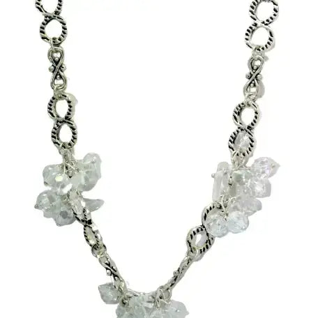 Artisanal Floating Gemstone Cluster Necklace Collection Michelle Marie Boutique  Gemstone necklace