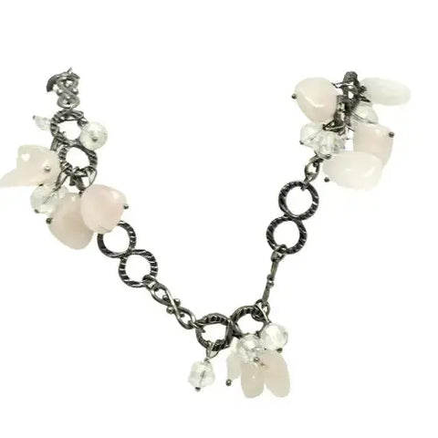 Artisanal Floating Gemstone Cluster Necklace Collection Michelle Marie Boutique  Gemstone necklace