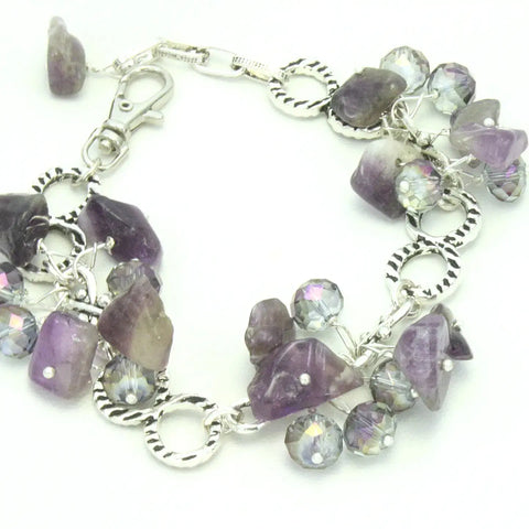 Artisanal Floating Gemstone Cluster Necklace Collection Michelle Marie Boutique  Gemstone necklace