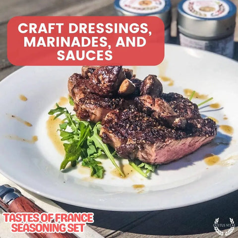 Artisanal French Seasoning Gift Set – Six Pack Gourmet Spice Blends | Made in USA Gustus Vitae  Collections & Gift Sets