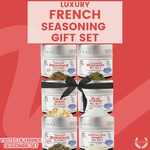 Artisanal French Seasoning Gift Set – Six Pack Gourmet Spice Blends | Made in USA Gustus Vitae  Collections & Gift Sets