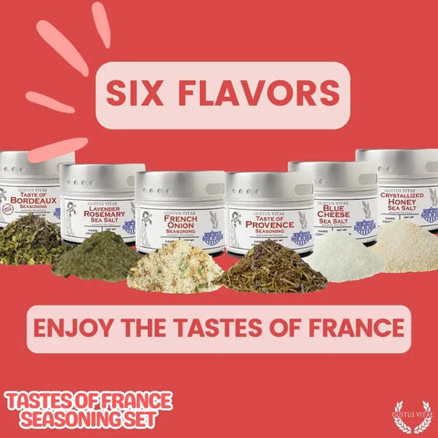 Artisanal French Seasoning Gift Set – Six Pack Gourmet Spice Blends | Made in USA Gustus Vitae  Collections & Gift Sets