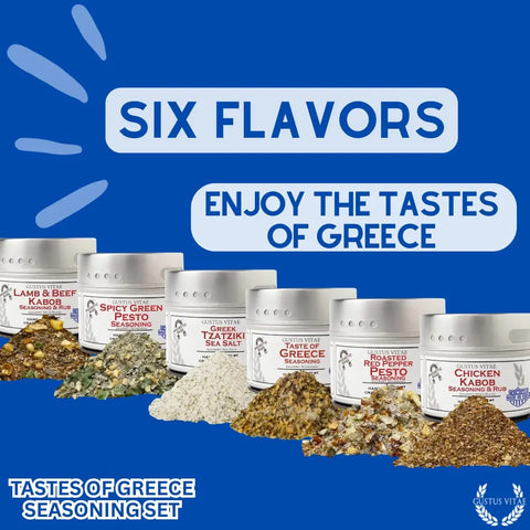 Artisanal Greek Spice Blend Gift Set – Six Pack Seasonings – Made in USA Gustus Vitae  Collections & Gift Sets