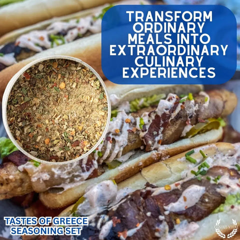 Artisanal Greek Spice Blend Gift Set – Six Pack Seasonings – Made in USA Gustus Vitae  Collections & Gift Sets