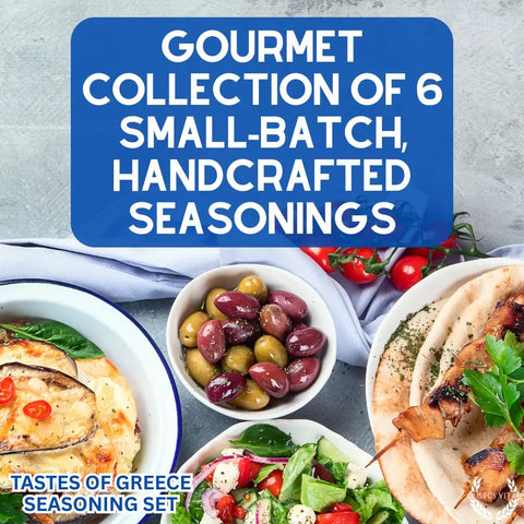 Artisanal Greek Spice Blend Gift Set – Six Pack Seasonings – Made in USA Gustus Vitae  Collections & Gift Sets