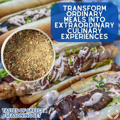 Artisanal Greek Spice Blend Gift Set – Six Pack Seasonings – Made in USA Gustus Vitae  Collections & Gift Sets