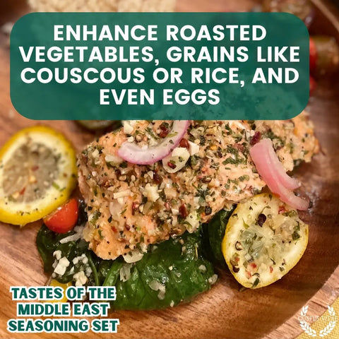 Artisanal Middle Eastern Spice Gift Set – Six Gourmet Seasonings – Made in USA Gustus Vitae  Collections & Gift Sets