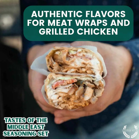 Artisanal Middle Eastern Spice Gift Set – Six Gourmet Seasonings – Made in USA Gustus Vitae  Collections & Gift Sets