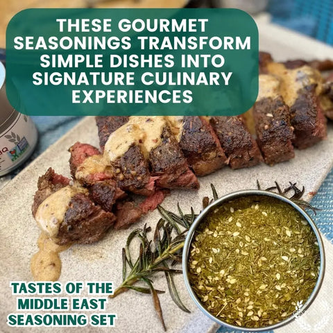 Artisanal Middle Eastern Spice Gift Set – Six Gourmet Seasonings – Made in USA Gustus Vitae  Collections & Gift Sets