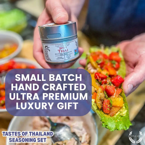 Artisanal Thai Spice Blend Gift Set – Gourmet Seasonings Six Pack | Made in USA Gustus Vitae  Collections & Gift Sets