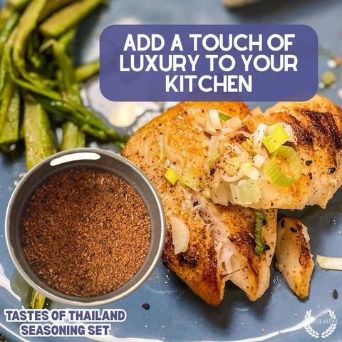 Artisanal Thai Spice Blend Gift Set – Gourmet Seasonings Six Pack | Made in USA Gustus Vitae  Collections & Gift Sets