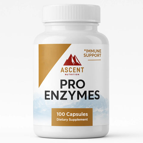 Ascent Nutrition Pro Enzymes 100 Capsules – Digestive Support Supplement with Protease and Amylase Blend | Made in USA Ascent Nutrition 