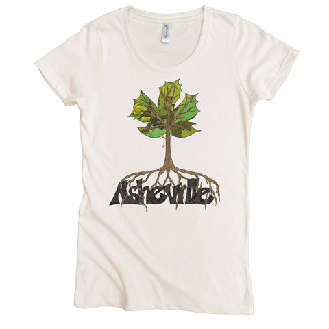 Asheville Organic Cotton Women’s Spring Rooted Graphic Tee – Eco Friendly | Made in USA Spiritex | Sustainable Apparel  Women's Graphic Tees