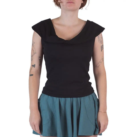 Ashland Fitted Organic Cotton Top – Sustainable Spring Style | Made in USA Spiritex | Sustainable Apparel  Women's Tops