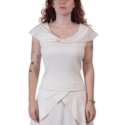 Ashland Fitted Organic Cotton Top – Sustainable Spring Style | Made in USA Spiritex | Sustainable Apparel  Women's Tops