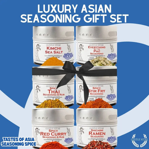 Asian Seasonings Gift Set – Artisanal Gourmet Spice Blends Six Pack | Made in USA Gustus Vitae  Collections & Gift Sets