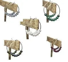 Assorted Color Pearl Hoop Earrings – Stainless Steel Wire – Handmade Jewelry | Made in USA Michelle Marie Boutique  Earrings