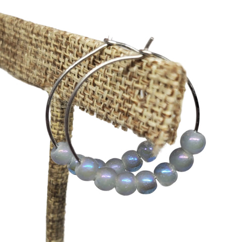 Assorted Color Pearl Hoop Earrings – Stainless Steel Wire – Handmade Jewelry | Made in USA Michelle Marie Boutique  Earrings