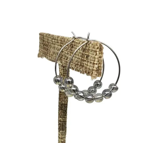 Assorted Color Pearl Hoop Earrings – Stainless Steel Wire – Handmade Jewelry | Made in USA Michelle Marie Boutique  Earrings