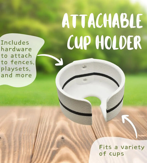 Attachable Fence Cupholder – Black Durable Design | Made in USA Chatelet Manufacturing 