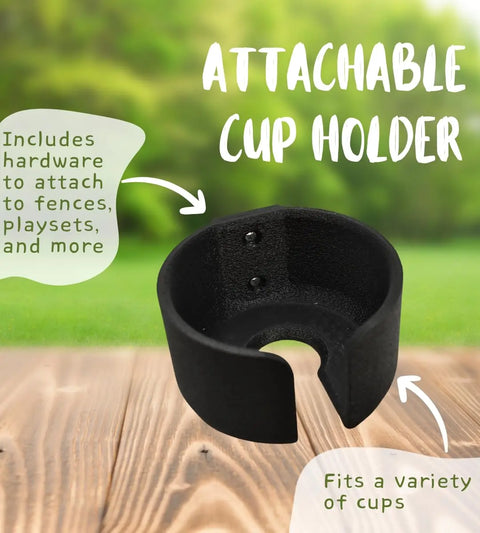 Attachable Fence Cupholder – Black Durable Design | Made in USA Chatelet Manufacturing 