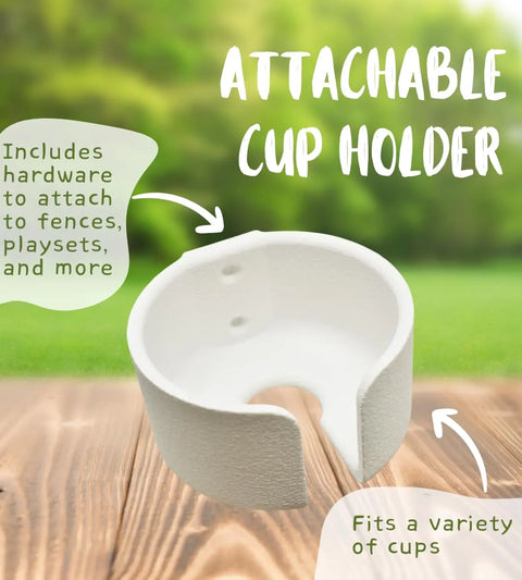 Attachable Fence Cupholder – Black Durable Design | Made in USA Chatelet Manufacturing 